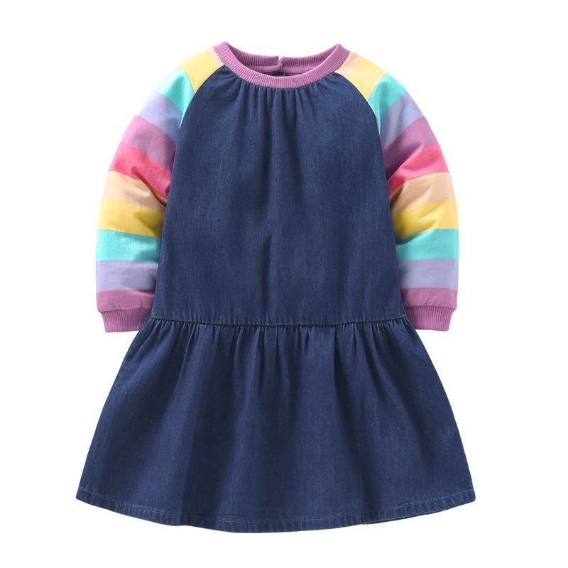 Cross-border exclusive children's dress autumn new European and American girls denim skirt