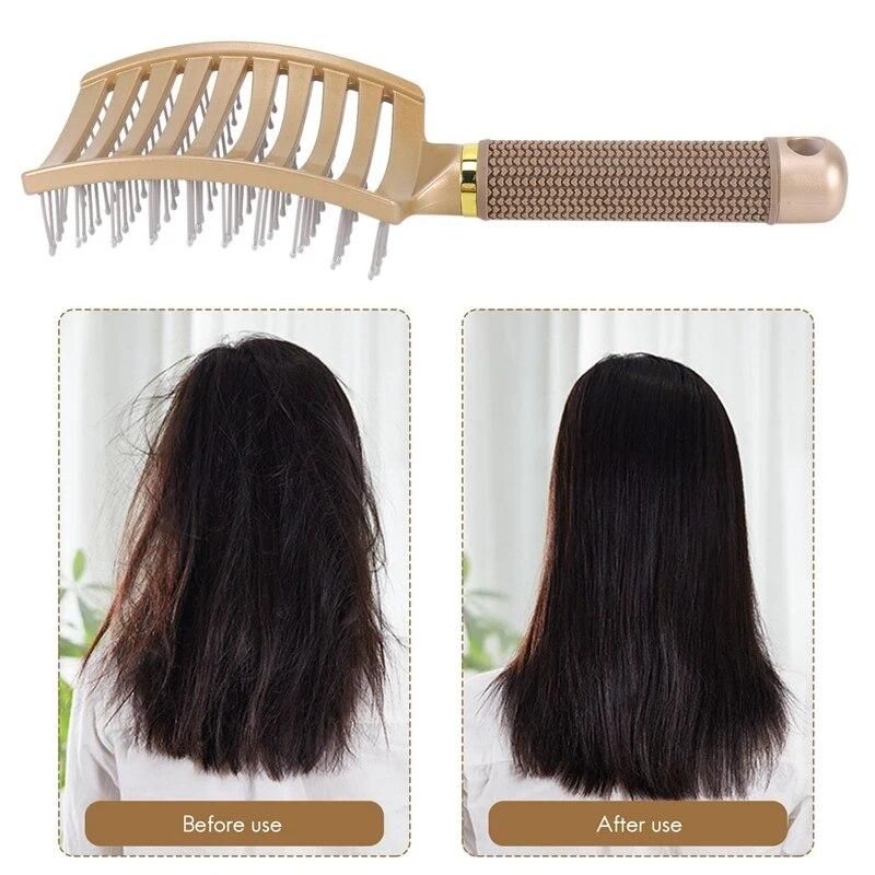 Hair Brush Detangling Hairbrush Fast Drying Hair Straight Barber Volume Comb Curved Anti Static Styling Tool