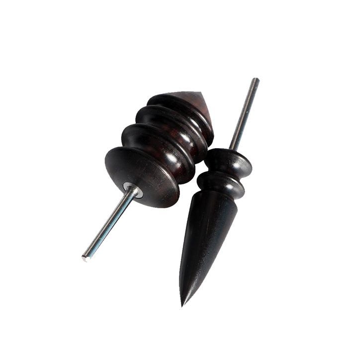 2pc Sharp Tip Narra Leather Burnisher Slicker Tool Polishing Drill DIY