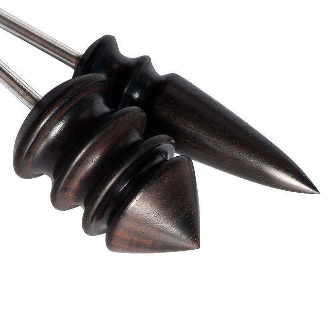 2pc Sharp Tip Narra Leather Burnisher Slicker Tool Polishing Drill DIY