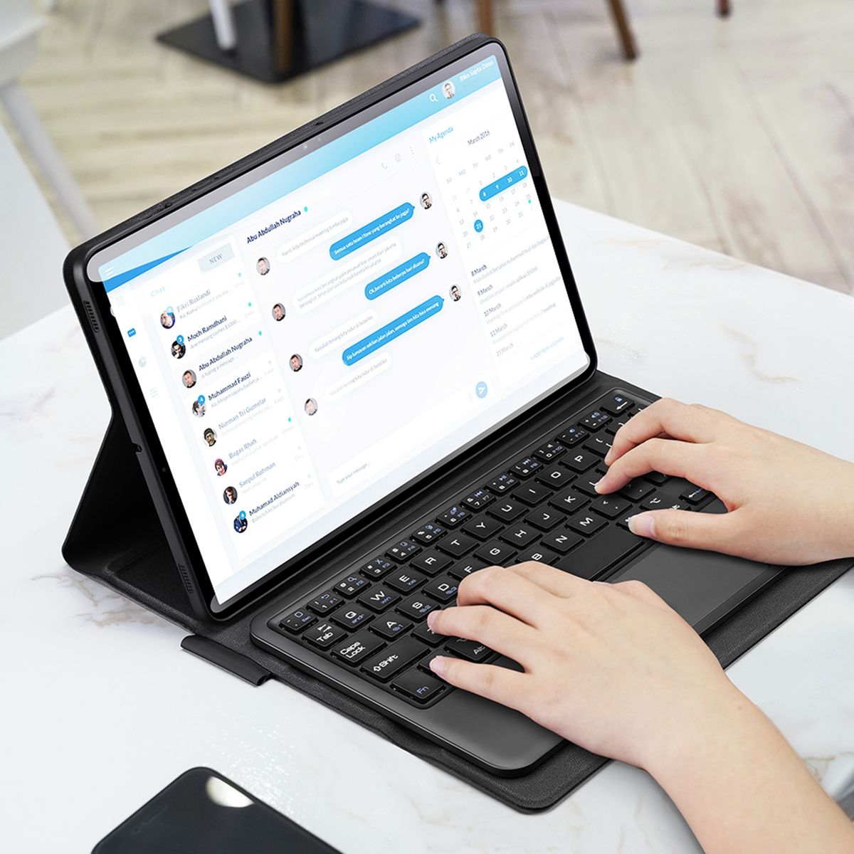 Bluetooth Keyboard Leather Case For Samsung Galaxy Tab S7