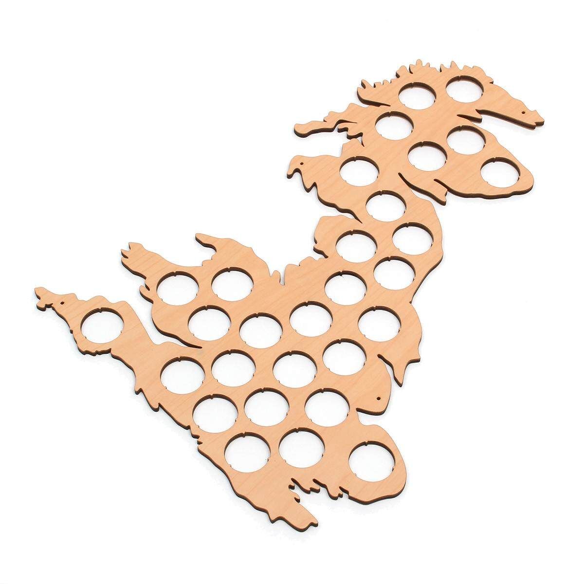 41 Holes UK Map Cap Bottles Cap Collection Holder Display Stain Craft Wood