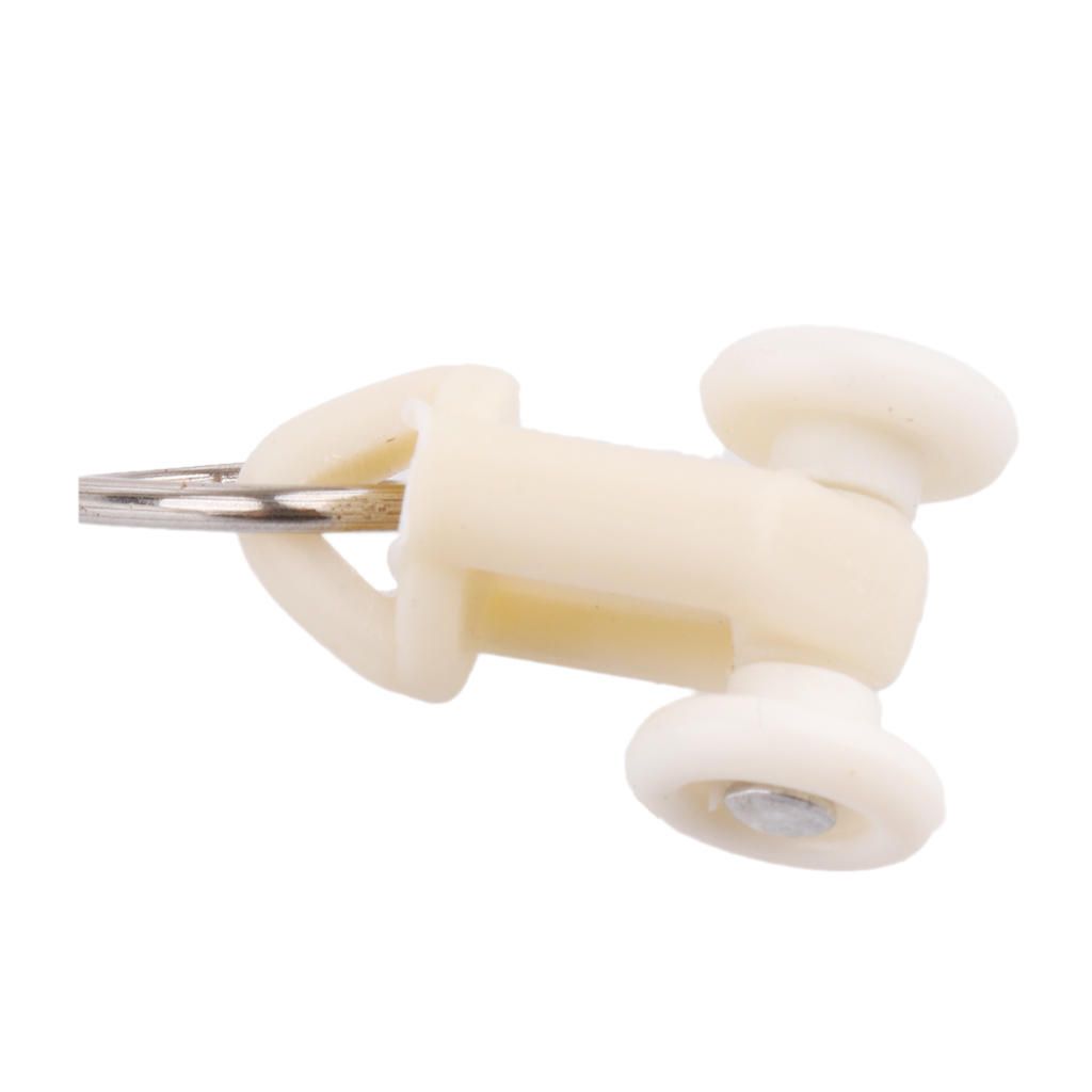10Pcs Winow Curtain Track Glider, Shower Curtain Rail Slide Roller,