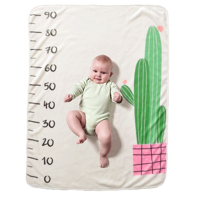 Baby Monthly Milestone Blanket For Girl Boy Floral Wings-1