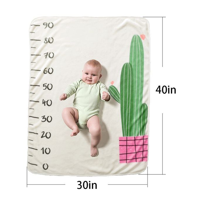 Baby Monthly Milestone Blanket For Girl Boy Floral Wings-1