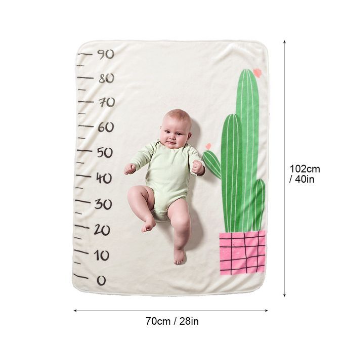 Baby Monthly Milestone Blanket For Girl Boy Floral Wings-1