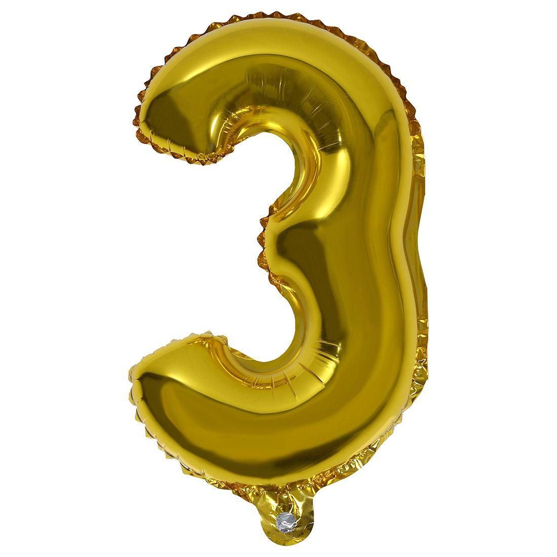 Fashion 16 Inch Silver Foil Number Balloons Birthday Wedding Party Decoration Gold 3