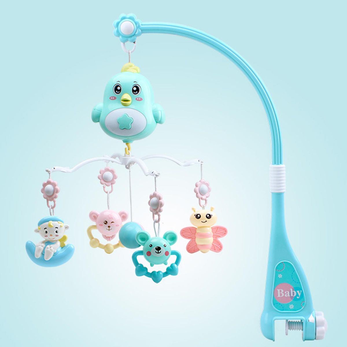 Musical Crib Mobile Musical Box  Function With Sound  Blue Chick