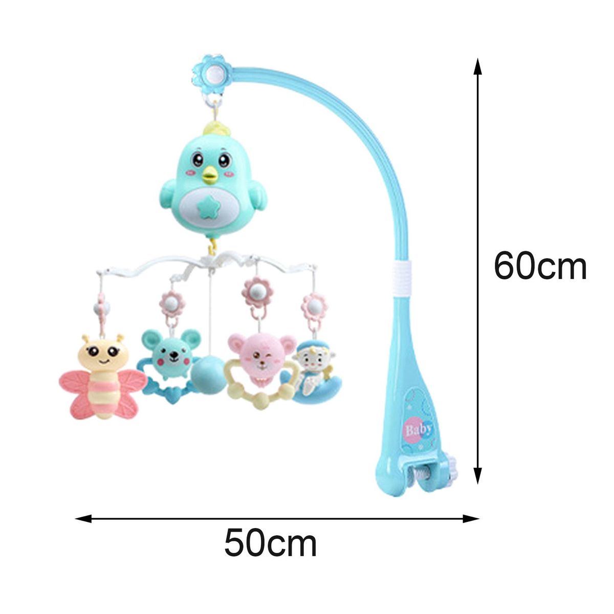 Musical Crib Mobile Musical Box  Function With Sound  Blue Chick