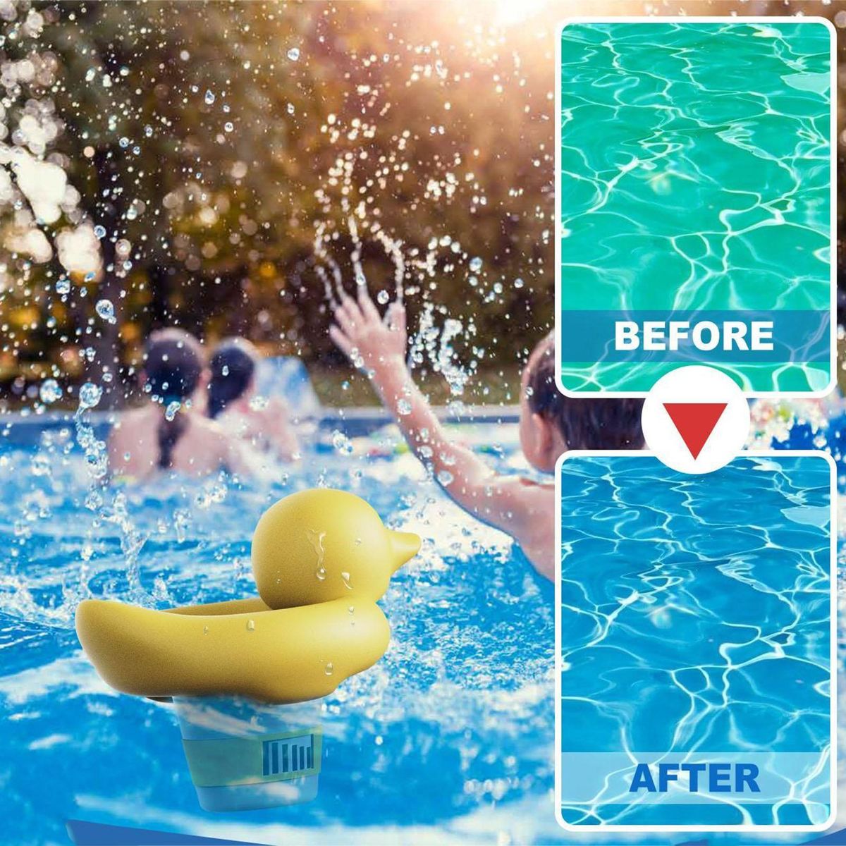 Pool Tablet Dispenser Fountains Pool Floating Chlorine Dispenser Box Yellow