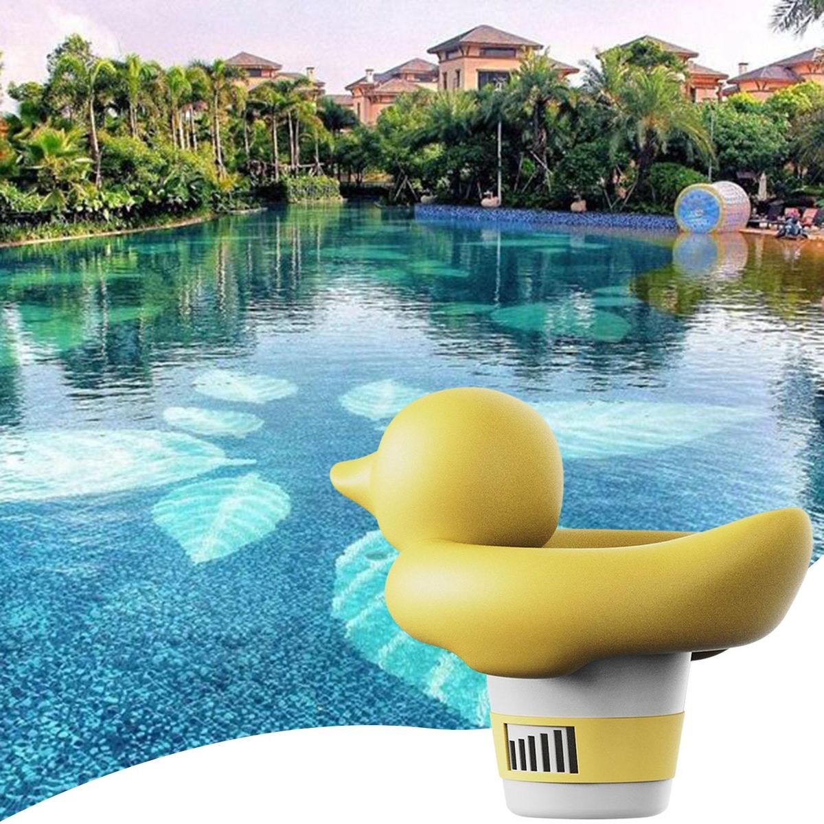 Pool Tablet Dispenser Fountains Pool Floating Chlorine Dispenser Box Yellow