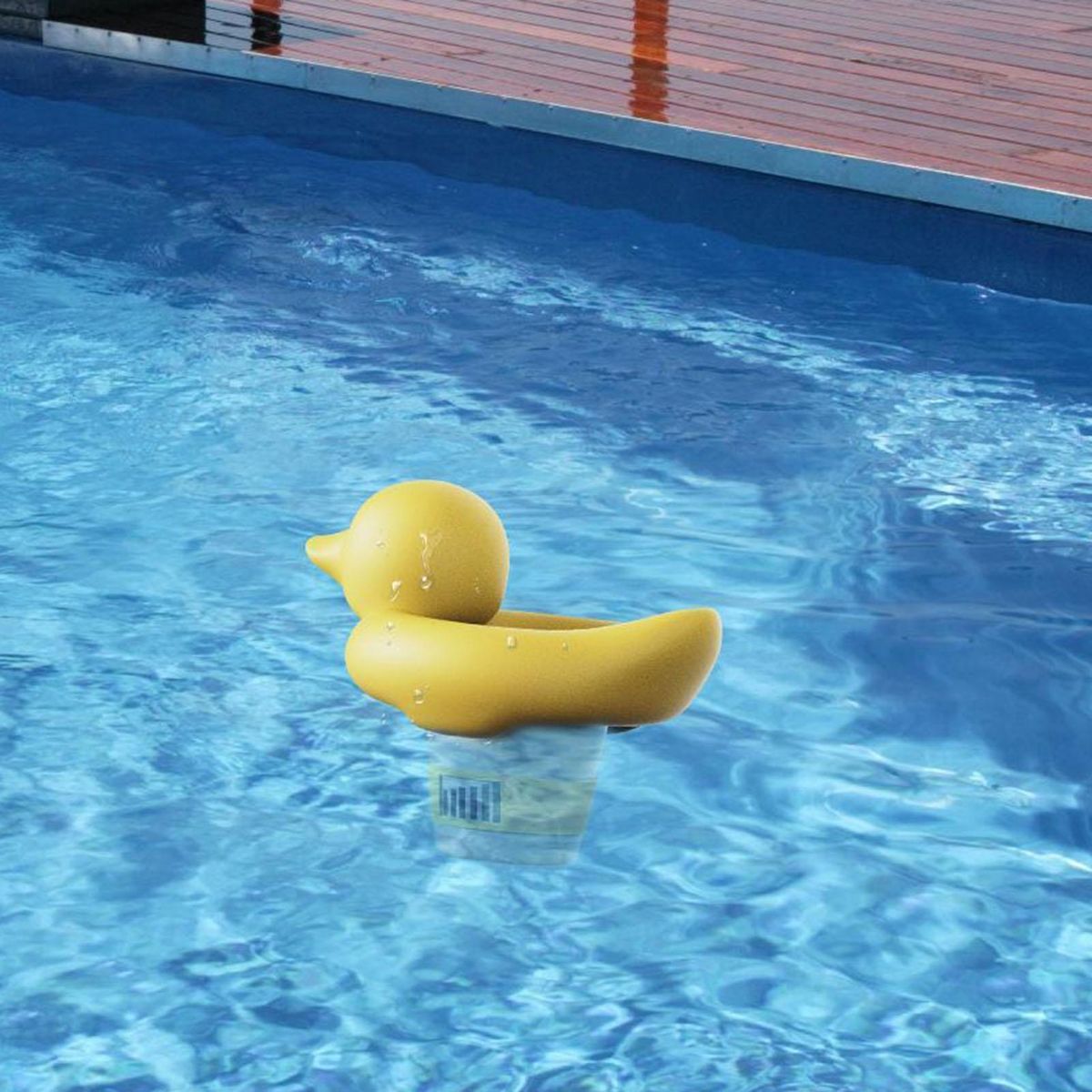 Pool Tablet Dispenser Fountains Pool Floating Chlorine Dispenser Box Yellow