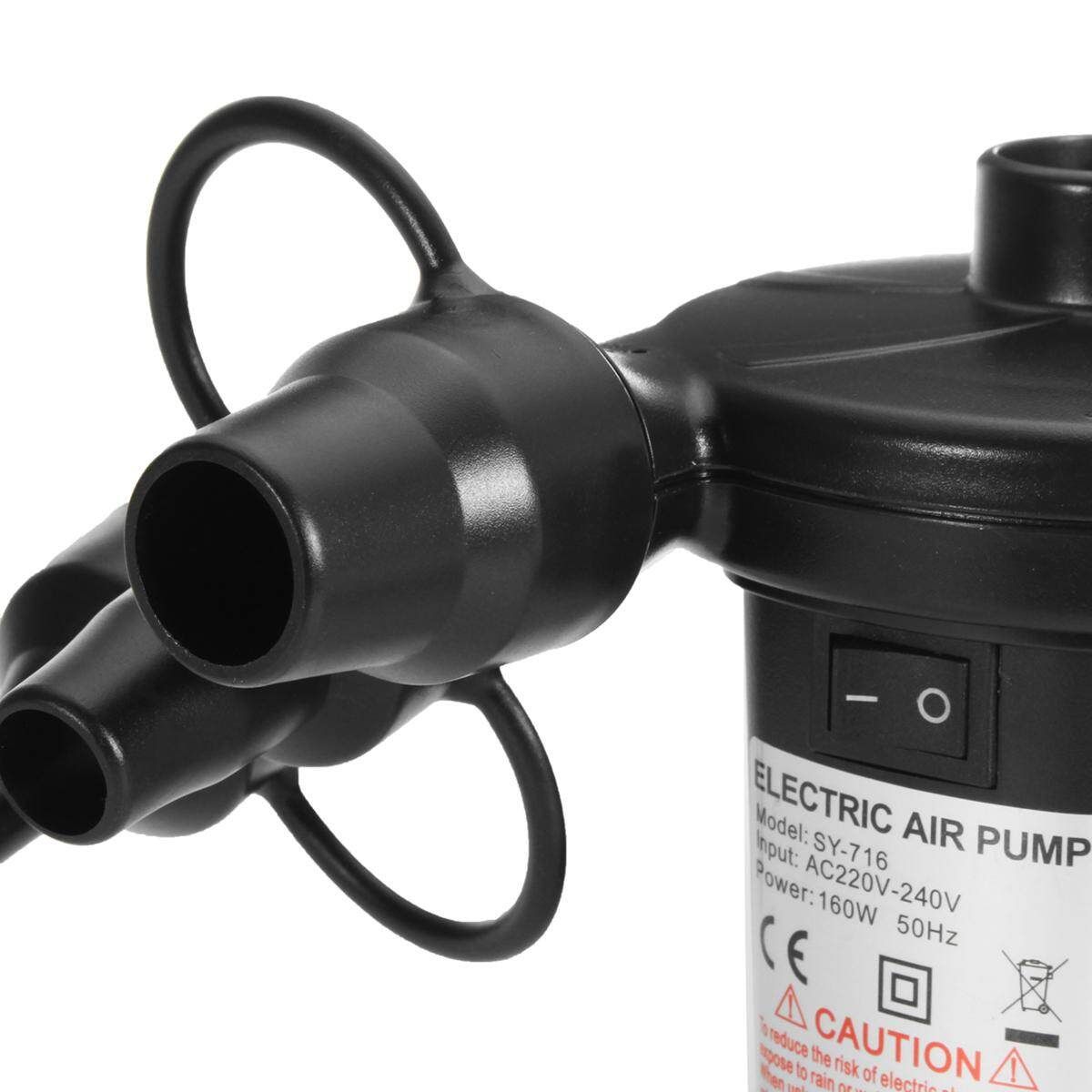 ELECTRIC AIR PUMP FOR INFLATABLE BED AIRBED CAMPING FOOT AIRPUMP
