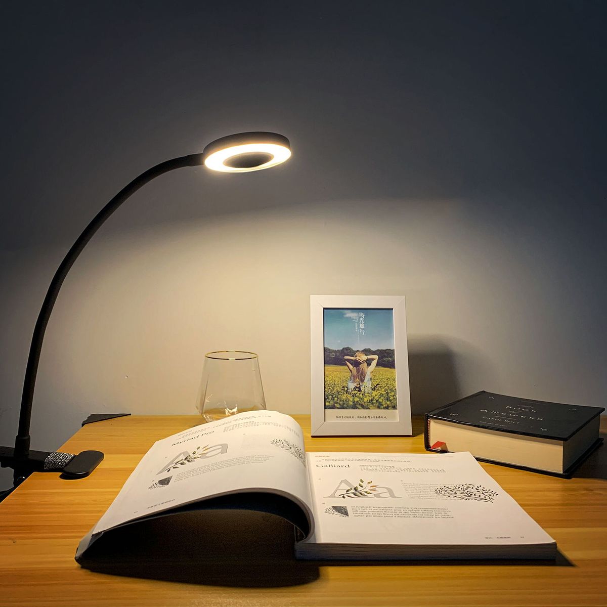 Clip-on Desk LED Lamp Eye Protection Bendable Flexible