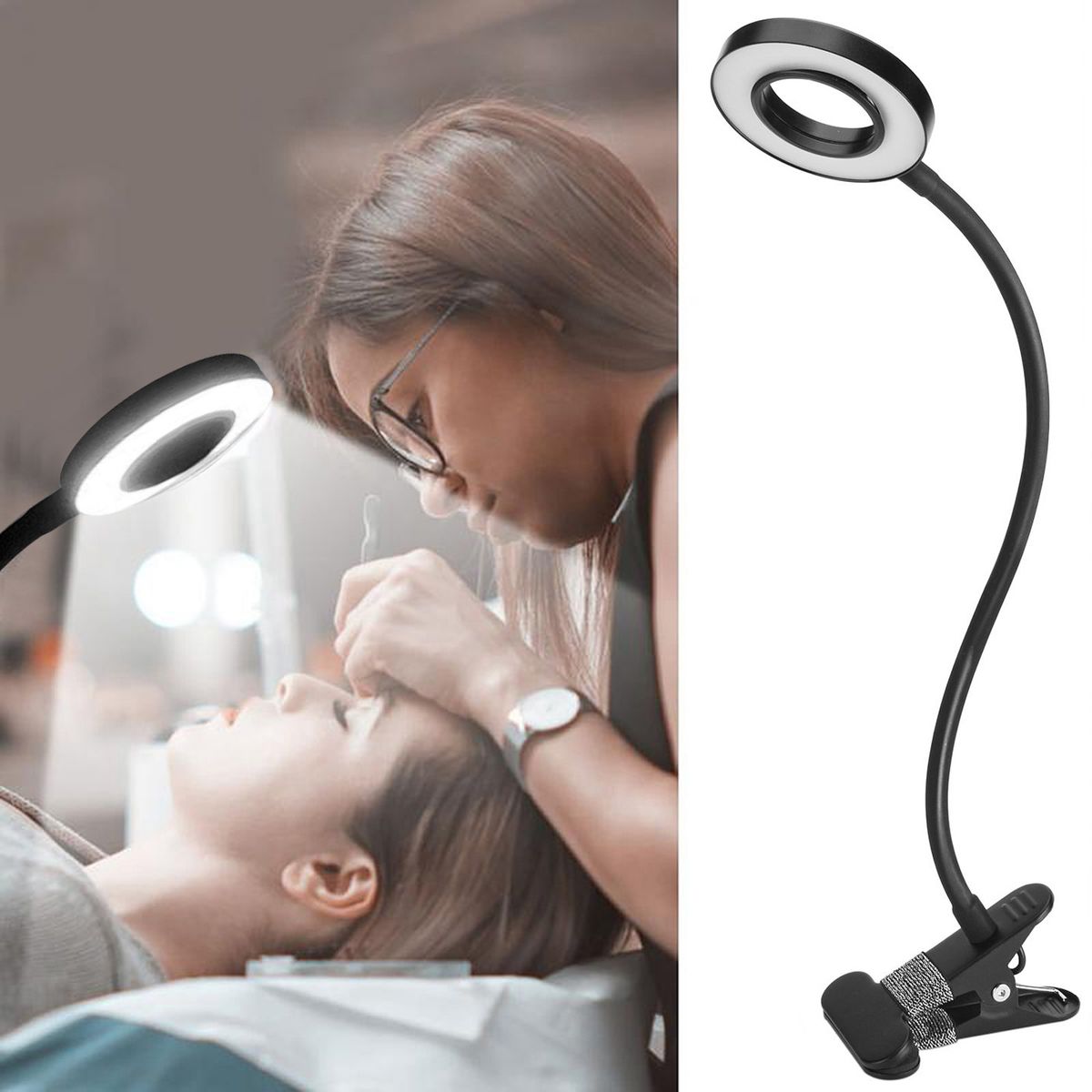 Clip-on Desk LED Lamp Eye Protection Bendable Flexible