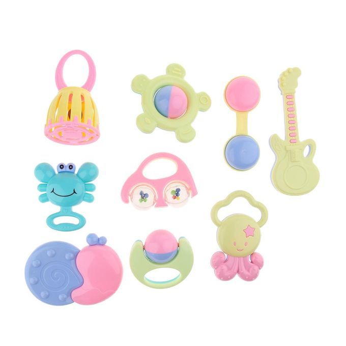 Baby Infant Bottle Rattle Toy Set Combination Teether Rattle Set Baby