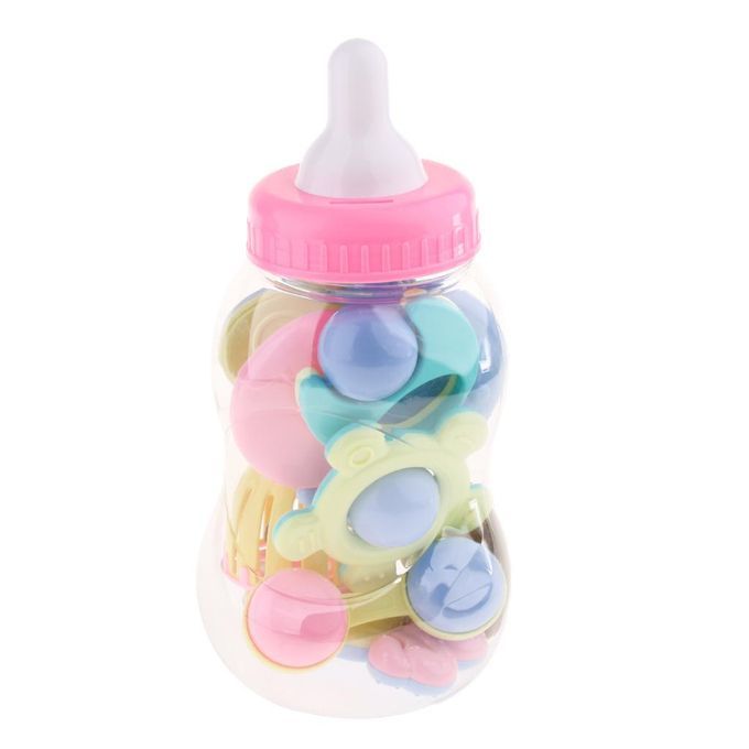 Baby Infant Bottle Rattle Toy Set Combination Teether Rattle Set Baby