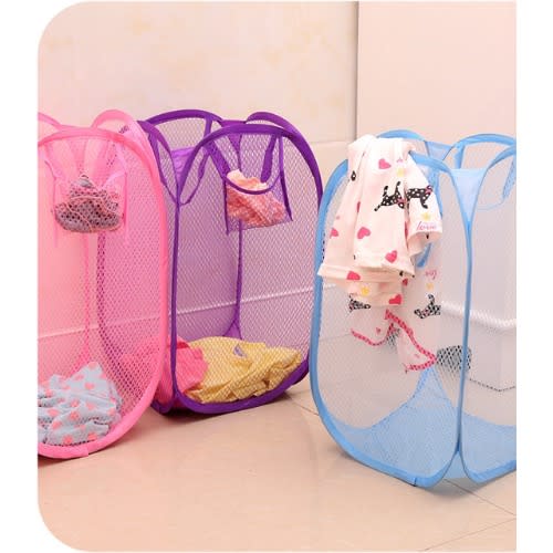3pcs Foldable Pop Up Mesh Laundry Basket