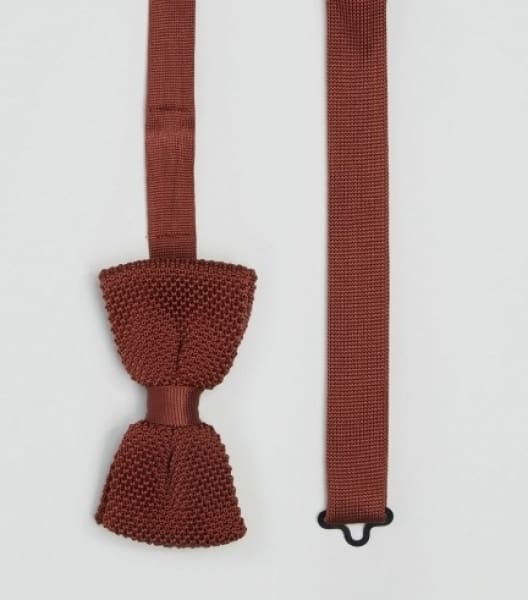 Knotted Bow Tie - Rust