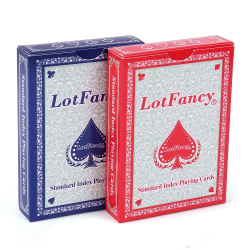 Lotfancy Playing Cards Standard - Red & Blue