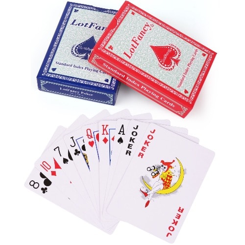 Lotfancy Playing Cards Standard - Red & Blue