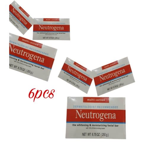 Neutrogena Whitening And Moisturizing Facial Bar Soap - 6pcs - 205g