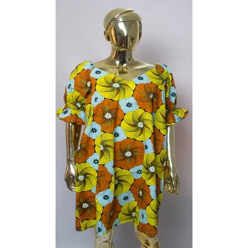 Puff Sleeve Flared Dress