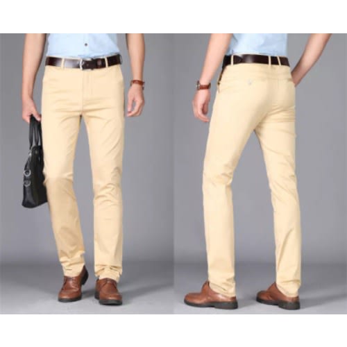 Chinos Pants- Blue + Khaki + Green Color - 3 Pieces