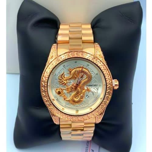 Super Sophisticated Gold Chain Dragon Wristwatch