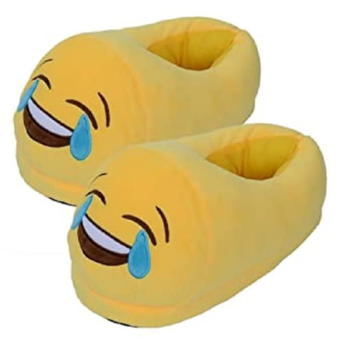 26cm Plush Smiley Emoji Slippers