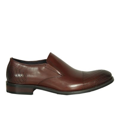 Classy Men's Patterned Shoe Slip-on - Brown. Msh-4678