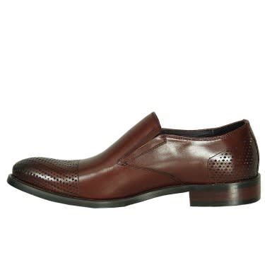 Classy Men's Patterned Shoe Slip-on - Brown. Msh-4678