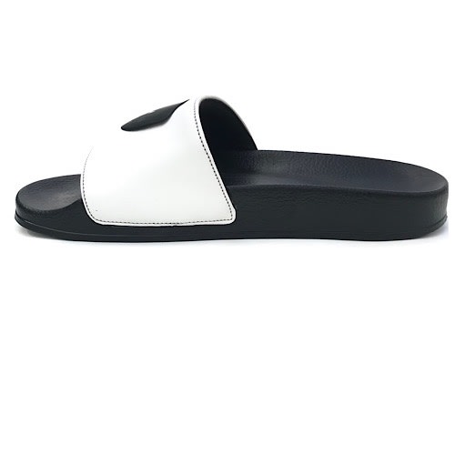 Slide Summer Slippers With Logo - White