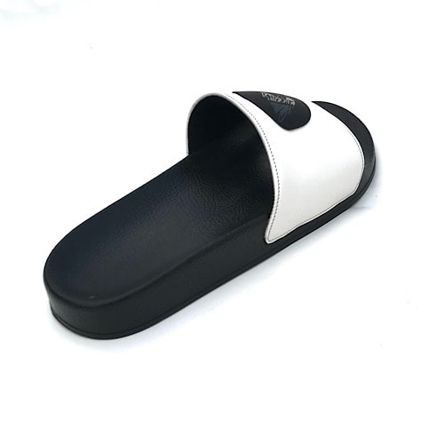 Slide Summer Slippers With Logo - White