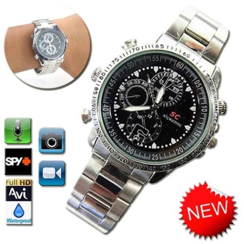 HD Night Vision Camera Wristwatch - 1080P DVR 8GB
