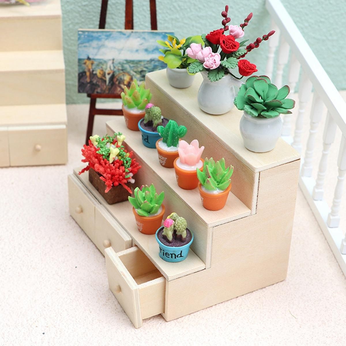 1:12 Miniature Display Stand Supermarket Shelves