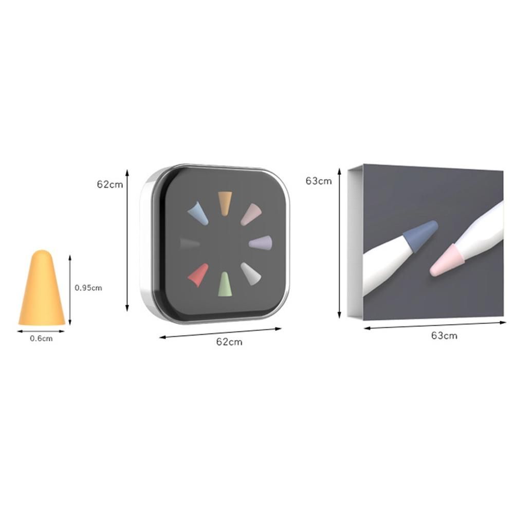 8Pcs Pen Nib Case for Apple Pencil 2Nd Generation Silicone Pencil Tip Cover for Pencil 1St Pen Cap Protector-1