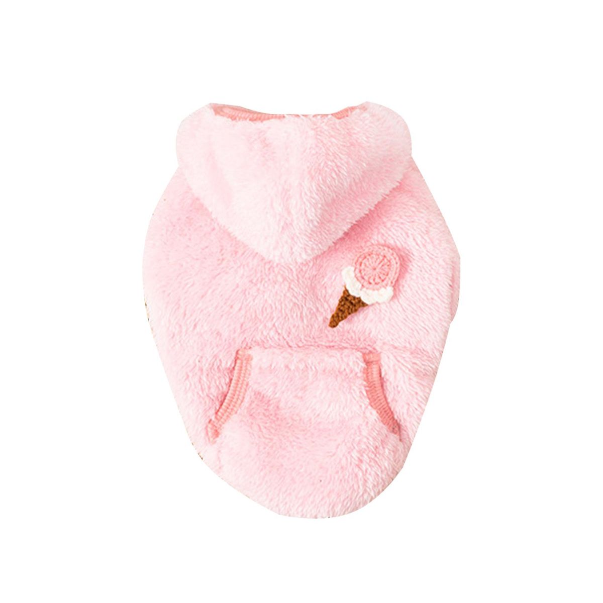 Dog Jacket Cartoon Pet Hoodie Jacket Winter Clothes Pink