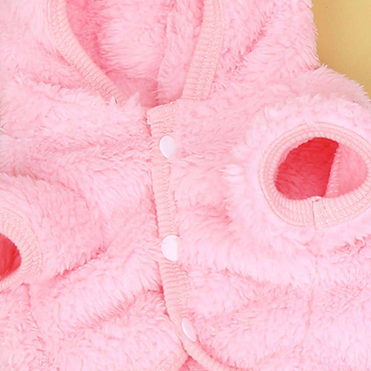 Dog Jacket Cartoon Pet Hoodie Jacket Winter Clothes Pink