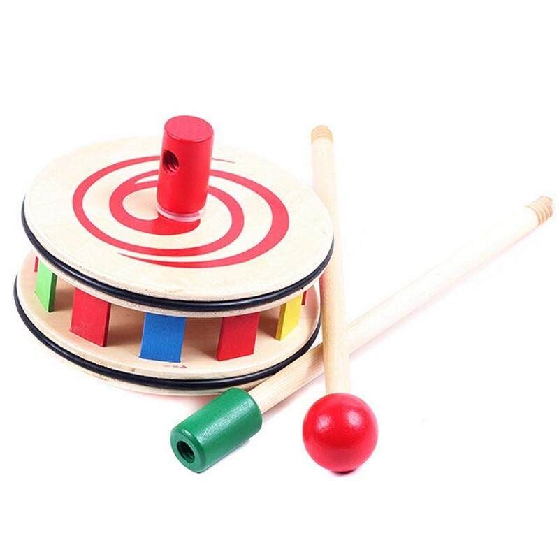 Lovely Wooden Animal Patterns Push Along Toy Baby Kids Walker Toys Duckling Cat