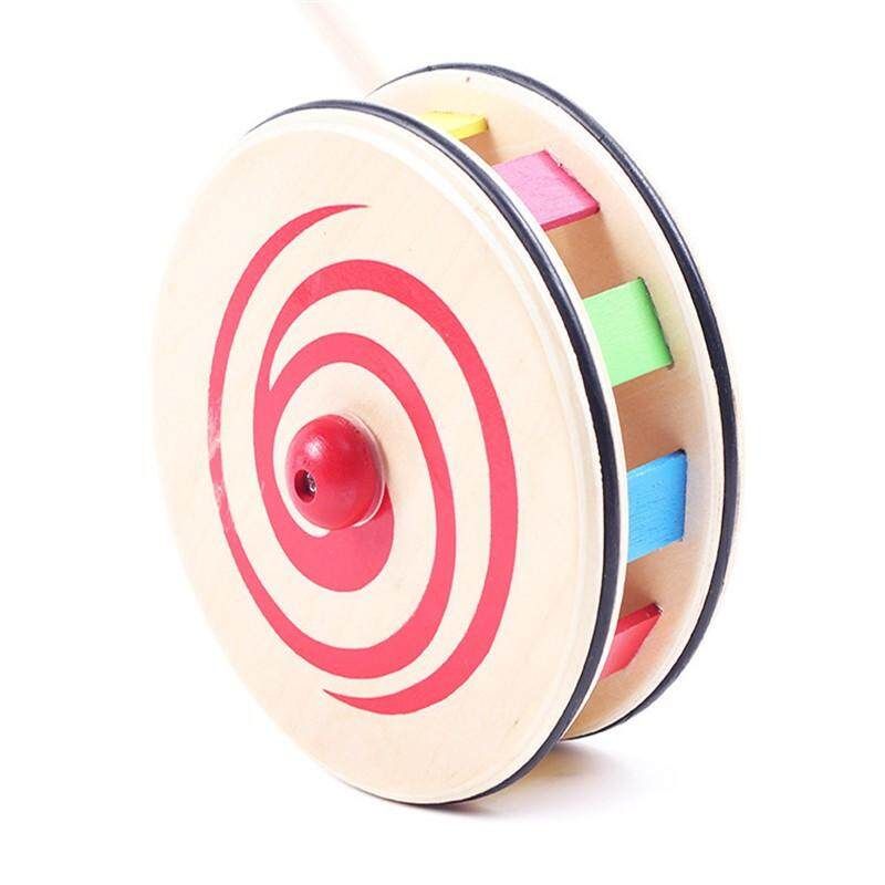 Lovely Wooden Animal Patterns Push Along Toy Baby Kids Walker Toys Duckling Cat