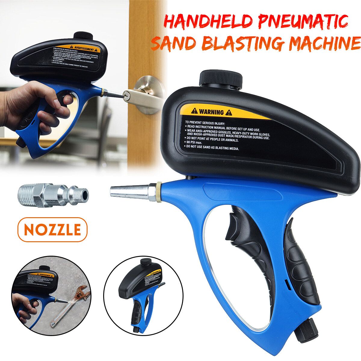 Handheld Pneumatic Sand Machine With Small Nozzle