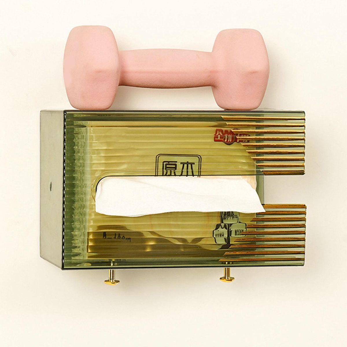 Tissue Holder under Desk Tissue Dispenser Kitchen Countertop Organizer Green