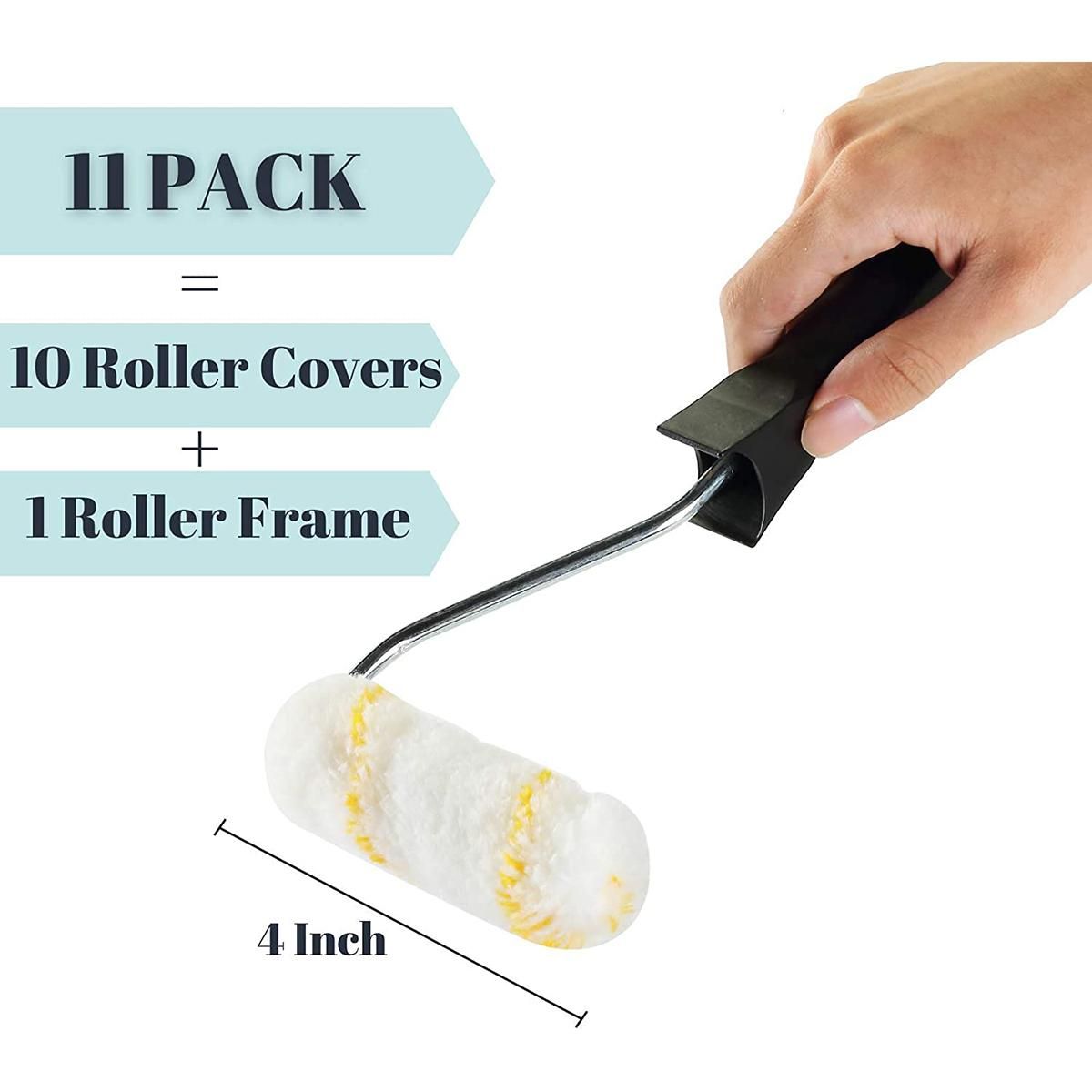 Paint Rollers Set 4 Inch Paint Roller Paint Rollers for Painting Walls Paint Roller Frame Wall Painting Tools