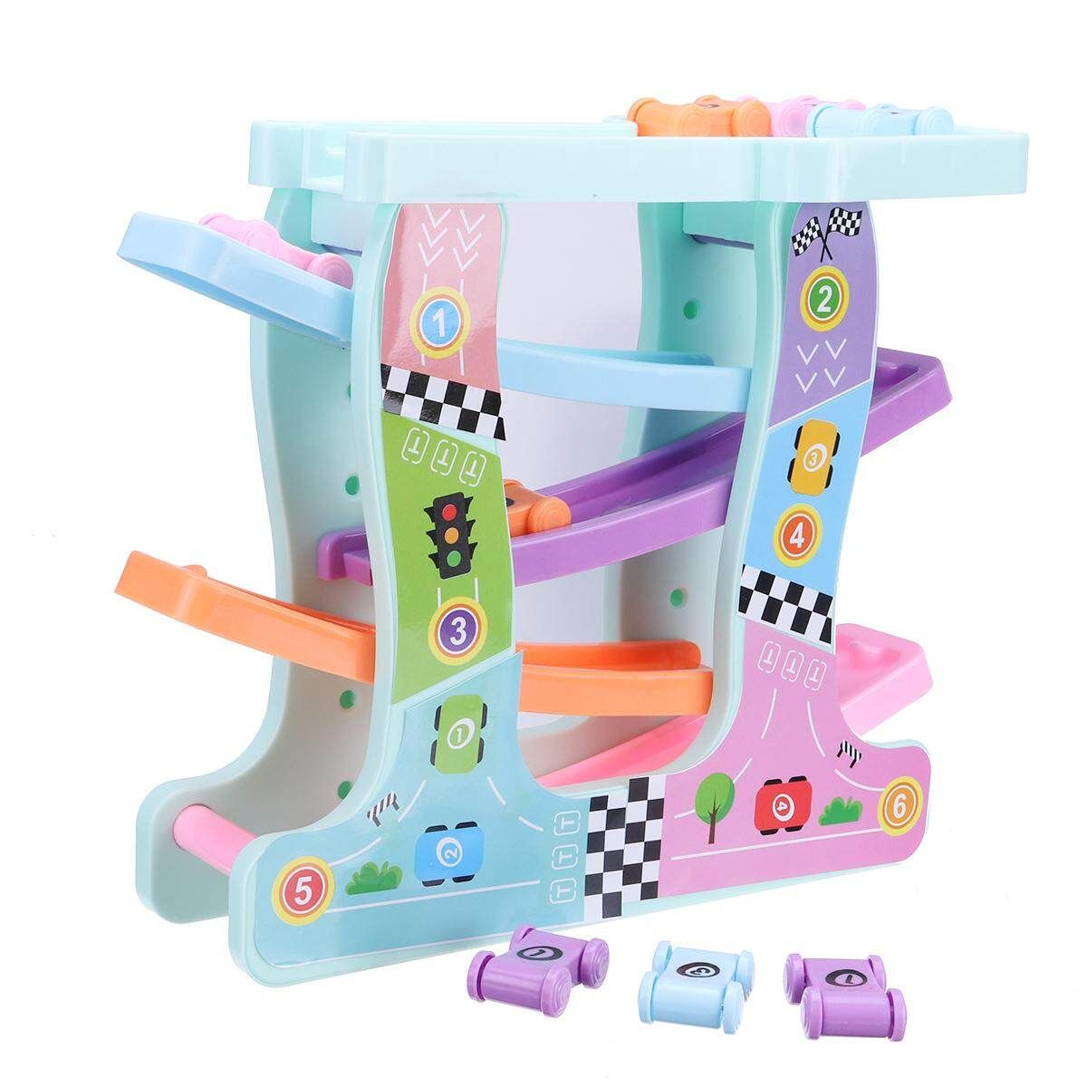Racetrack Childrens Kids Car Slider Race Track Fun Run Toy