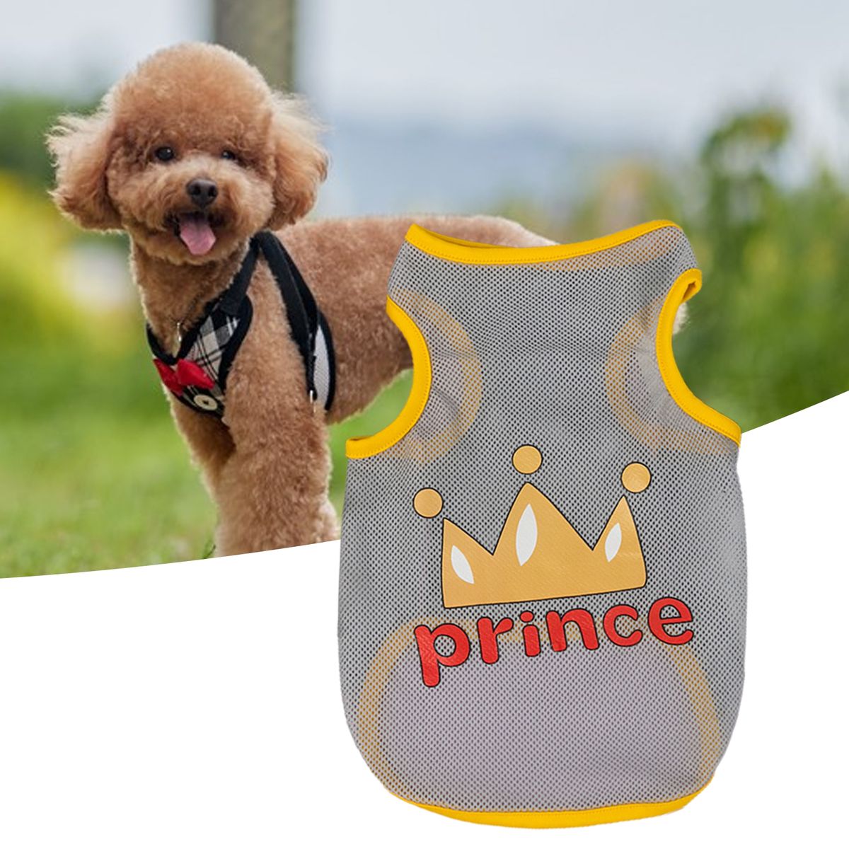 Pet Vest Pullover Type Comfy Dog Clothes Grey