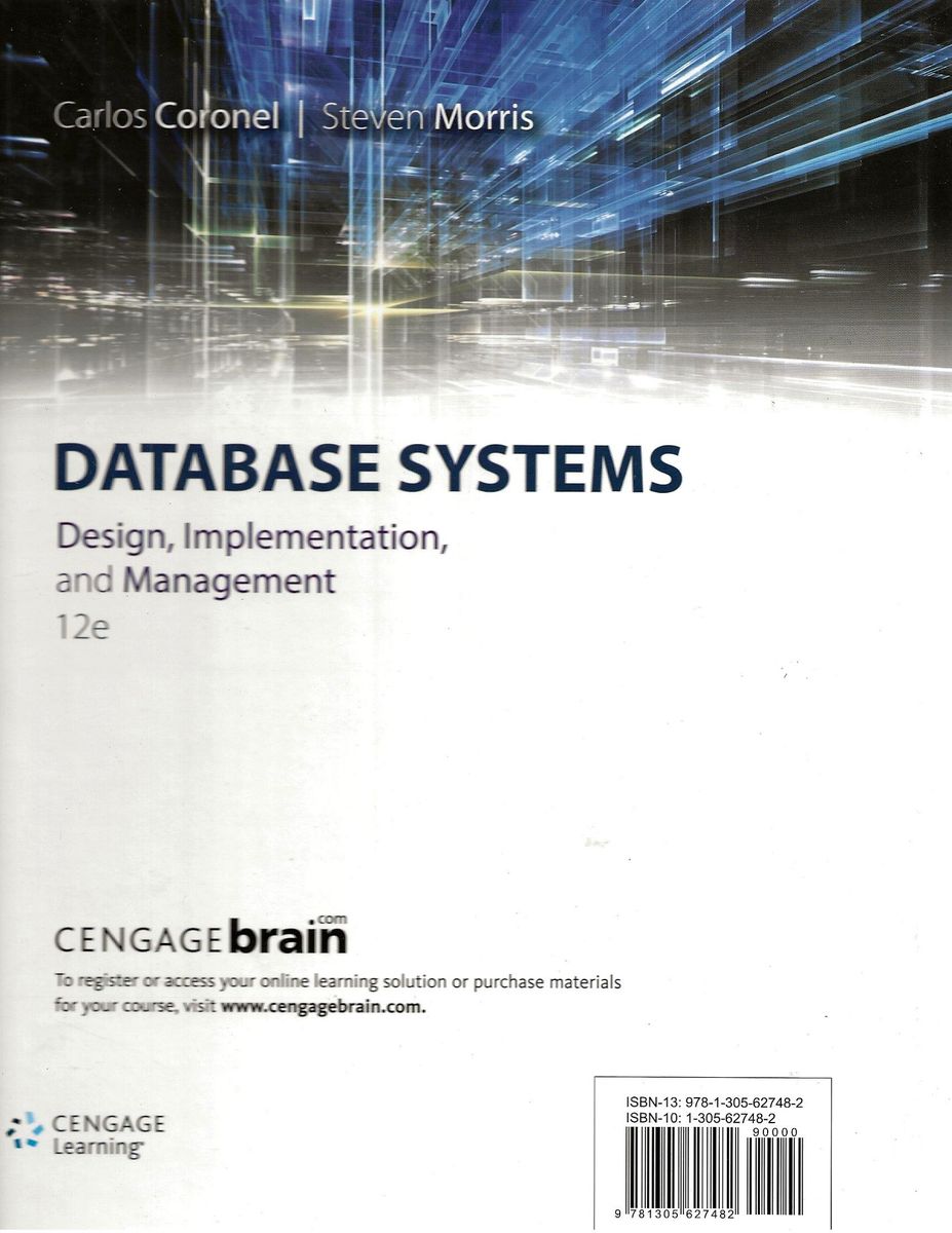 Database Systems: Design, Implementation, & Management