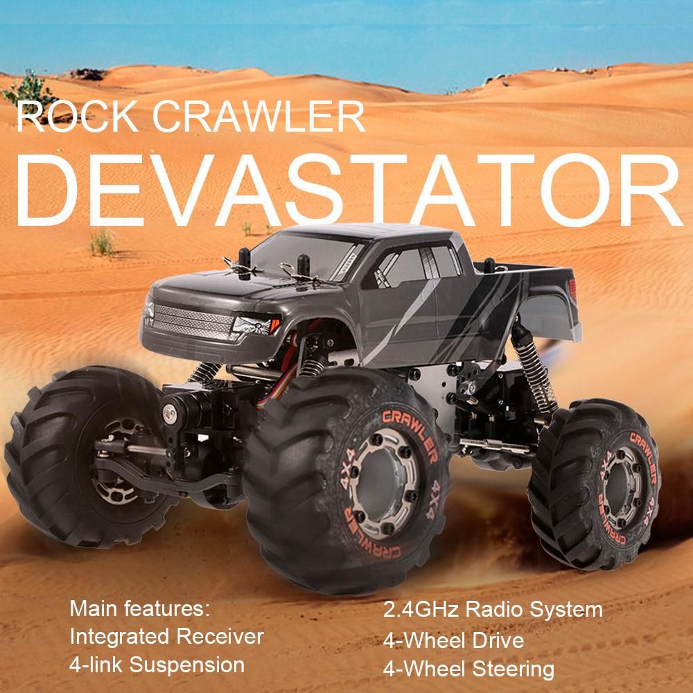 HBX 2098B 1/24 2.4GHz 4WD 4WS Devastator Rock Crawler RTR with Double Servo Off-road RC Car