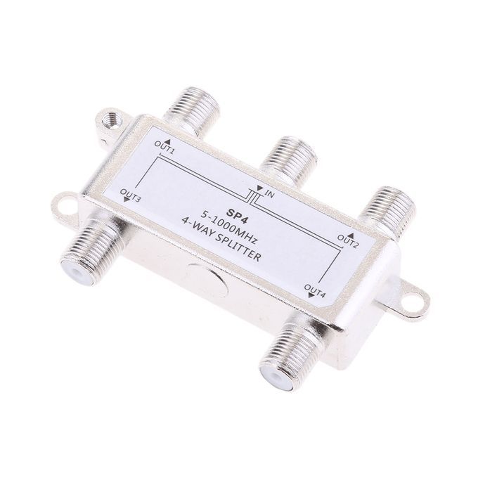 4Way Splitter 51000MHz Signal CATV Splitter TV Antenna Coaxial HDTV
