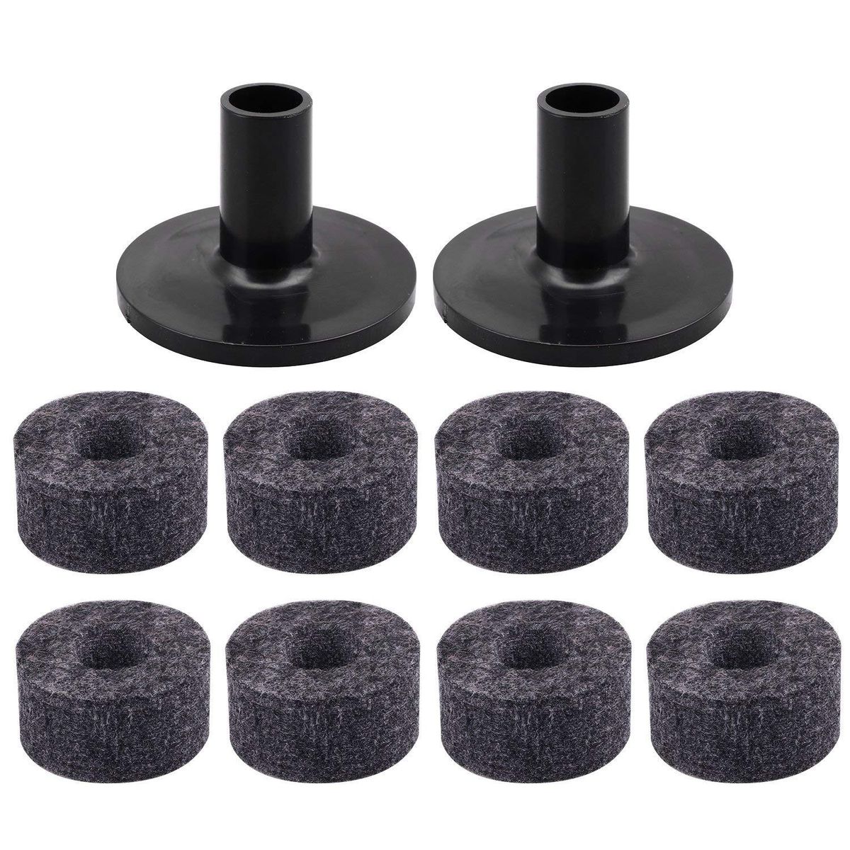 8PCS Cymbal Stand 25mm Felt Washer + 2PCS Cymbal Sleeves Rep